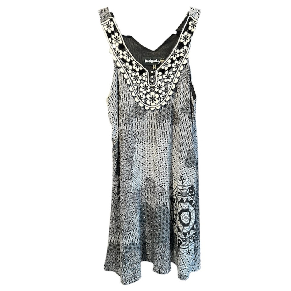 Beautiful Black and White Desigual Sleeveless Dress
